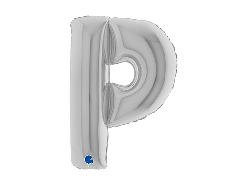 Balon foliowy literka P srebrny - 40" - 1 szt.