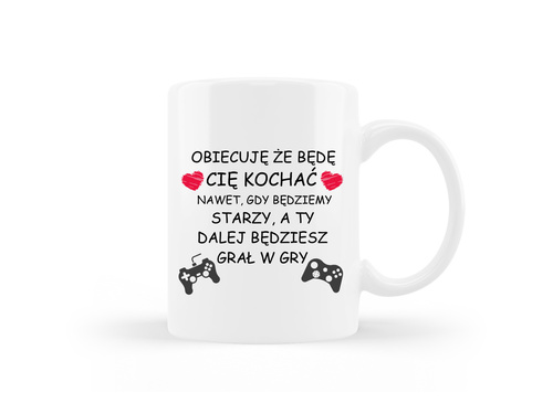 Kubek Obiecuję na Walentynki - 330ml