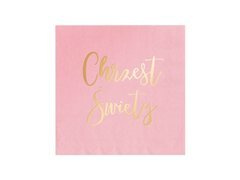 Serwetki Chrzest Święty różowe - 33 cm - 10 szt