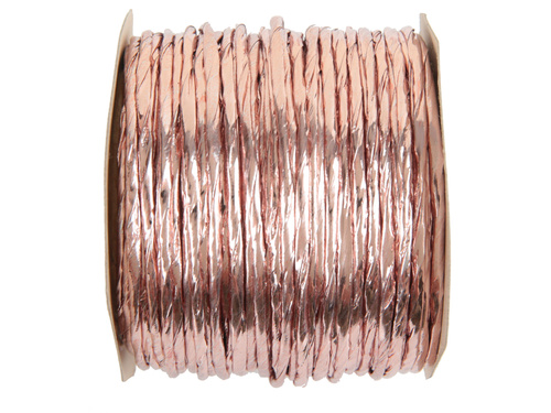 Dekoracyjny drucik złoty róż, 2 mm / 20 m, 1 szt.