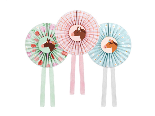 Rozetki wiszące Koniki - 3 szt.