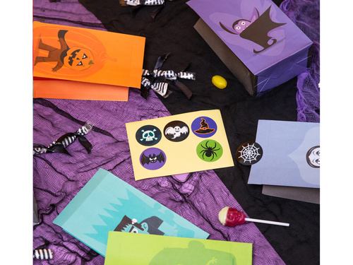 Torebki papierowe na słodycze Monsters - 6 szt.