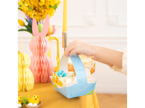 Koszyczki wielkanocne z zajączkami i kurczaczkami - 4 szt.