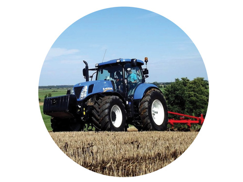 Dekoracyjny opłatek tortowy Traktor - 20 cm