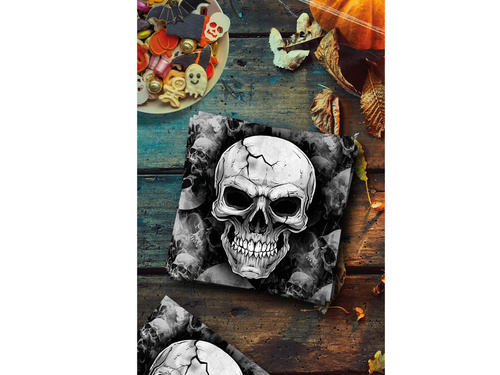 Serwetki Czacha na Halloween - 33 cm - 12 szt.