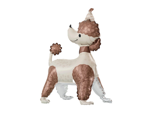 Balon foliowy stojący Pies Pudelek - 58x84 cm - 1 szt.