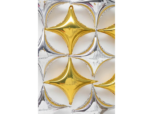 Balon foliowy Gwiazda złota - 42 cm - 1 szt.