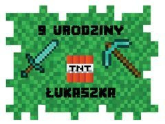 Podkładki personalizowane Piksele - 39x30 cm - 6 szt.