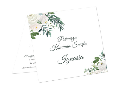 Zaproszenia personalizowane na I Komunię Świętą - 6 szt.
