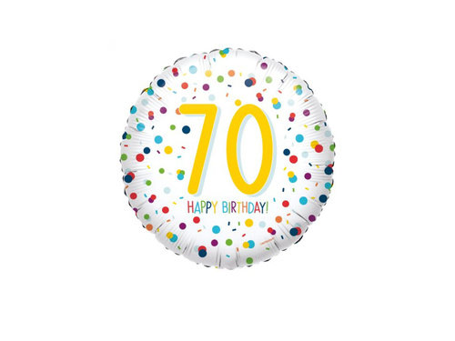 Balon foliowy konfetti - 70tka - 43 cm - 1 szt.