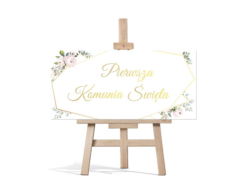 Plakat komunijny - I Komunia Święta - 70x33 cm