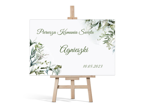 Plakat komunijny personalizowany - I Komunia Święta - 90x60 cm