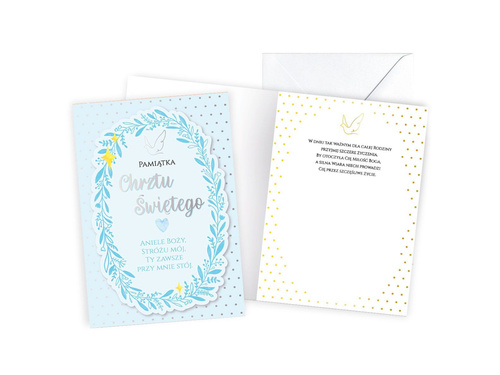 Pamiątka Chrztu Świętego - 14 x 19 cm - 1 szt.
