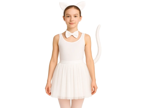 Kostium białego kotka.