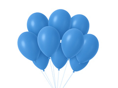 Balony lateksowe pastelowe niebieskie - 10 szt.