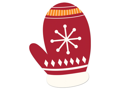 Dekoracja dwustronna na święta Bożego Narodzenia Rękawiczka - 42 cm