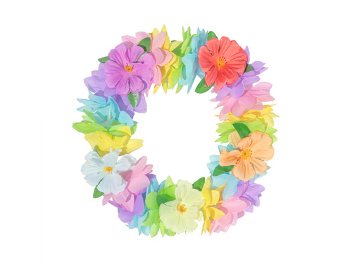 Wianek hawajski na głowę kolorowy - 1 szt.