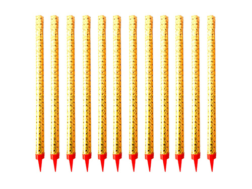 Fontanna tortowa złota - 25 cm - 12 szt.