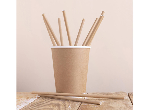 Słomki rurki kraftowe - 12 szt.