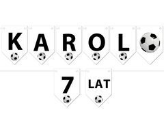 Baner flagi personalizowany Piłka Nożna - 500 cm