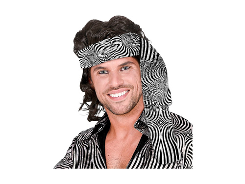 Srebrna opaska Disco Waves lata 70.