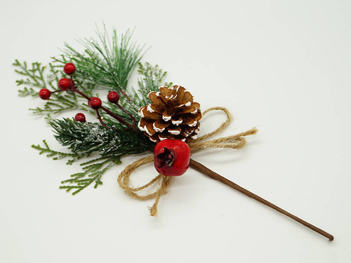 Dekoracja gałązka świąteczna - 44 cm - 1 szt.