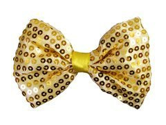 Mucha z cekinami złota - 11 cm - 1 szt.