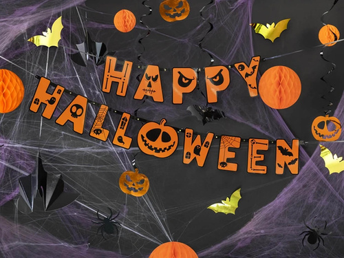 Baner Happy Halloween - 185 cm - 1 szt.