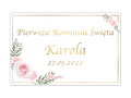 Plakat komunijny personalizowany - I Komunia Święta - 60x40 cm