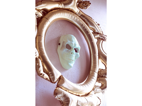 Maska Czaszka Fuorescencyjna - 17x27cm - 1 szt.