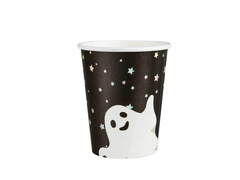 Kubeczki papierowe na Halloween Duszki - 6 szt.