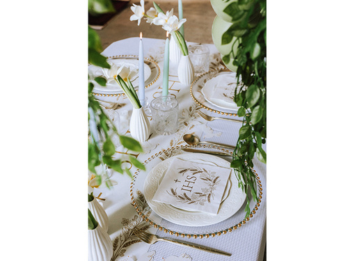 Serwetki komunijne IHS - 33 cm - 12 szt.