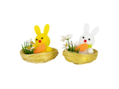 Zajączek Wielkanocny w gniazdku - 5,5 cm - 2 szt.