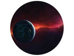 Dekoracyjny opłatek tortowy Kosmos - 20 cm