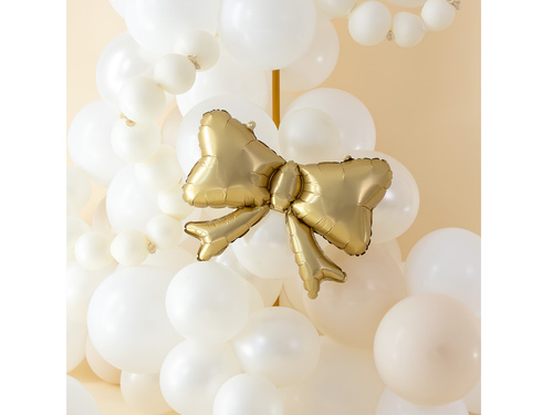 Balon foliowy Kokardka złota - 55 x 42 cm - 3 szt.