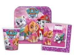 Zestaw kubeczki + talerzyki + serwetki papierowe na urodziny Psi Patrol - 36 szt.