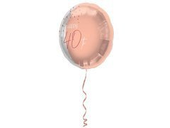 Balon foliowy różowe złoto Happy 40th - 45 cm - 1 szt.