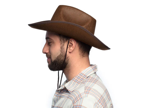 Kapelusz kowbojski brązowy - 1 szt.