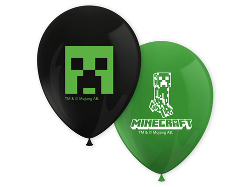 Balony urodzinowe Minecraft - 8 szt.