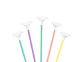 EKO Patyczki papierowe z zatyczkami do balonów - mix pastelowych kolorów - 10 szt.