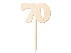 Topper drewniany na tort 70 - 12 cm