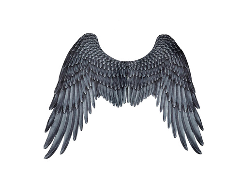 Skrzydła anioła popielate - 95 x 75 cm - 1 szt.