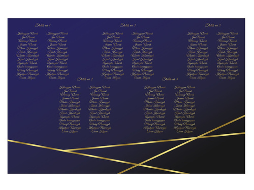 Plany stołów weselnych - 90x60 cm - 1 szt.