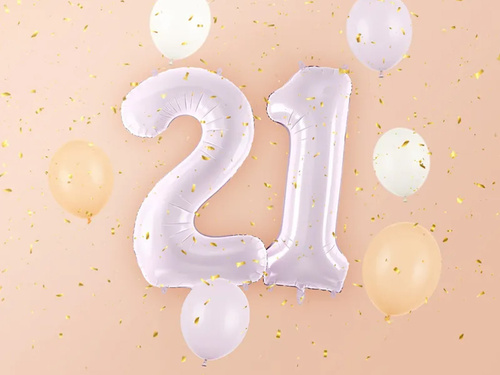 Balon foliowy fioletowy cyfra 1 - 72 cm - 1 szt.