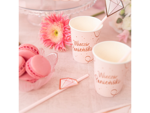 Kubeczki papierowe na Wieczór panieński - 220 ml - 6 szt.