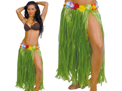 Spódniczka hawajska długa zielona - 1 szt.