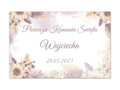 Plakat komunijny personalizowany - I Komunia Święta - 90x60 cm