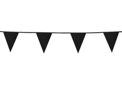Baner flagi brokatowy czarny - 6 m - 1 szt.