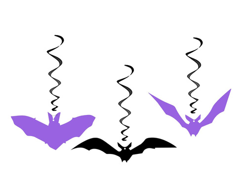 Dekoracja wisząca Nietoperze na Halloween - 3 szt.