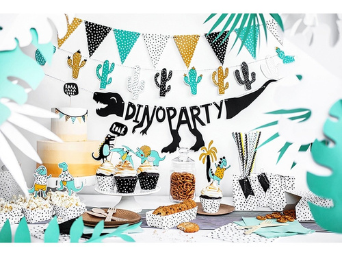 Baner urodzinowy Dino Party - 20 x 90 cm - 1 szt.
